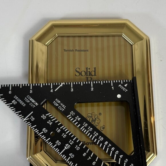 Bowon Solid Brass Picture Frame Octagon Photo Holder Polished Lacquer Coat 5"x7" - Picture 9 of 15